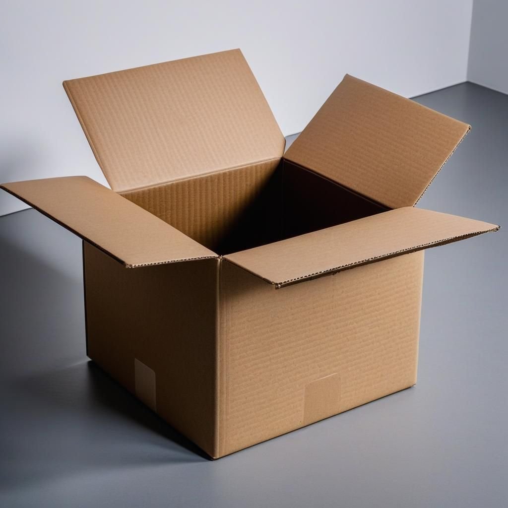 Plain corrugated shipping boxes